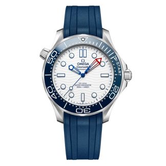 Omega Seamaster Diver Americas Cup 300m 42mm Montre Hommes Bracelet Caoutchouc Blanc O21032422004002