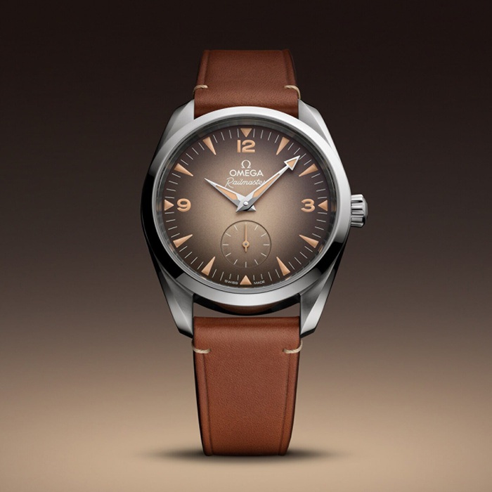 Omega Seamaster Railmaster 38mm Montre Homme Cuir Marron O23512382013001 – Image 4