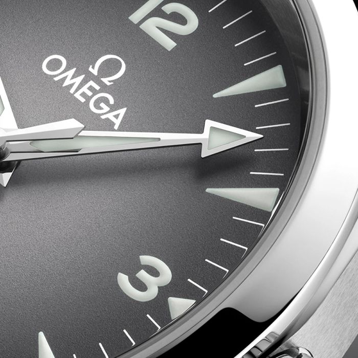 Omega Seamaster Railmaster Montre Hommes 38mm Cuir Gris O23512382006001 – Image 3