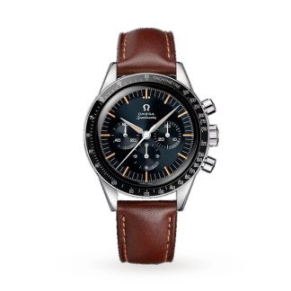 Omega Speedmaster Anniversary Series 40mm Montre Homme Bleu -Brun Bracelet Cuir O31032405006002