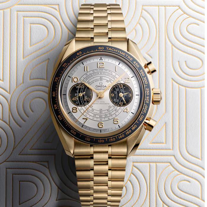 Omega Speedmaster Chronoscope Paris 2024 Olympics 43mm Montre Homme Moonshine Gold O52260435102001 – Image 5