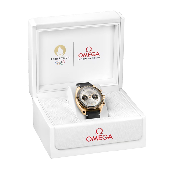 Omega Speedmaster Chronoscope Paris 2024 Olympics 43mm Montre Homme Moonshine Gold O52262435102001 – Image 5