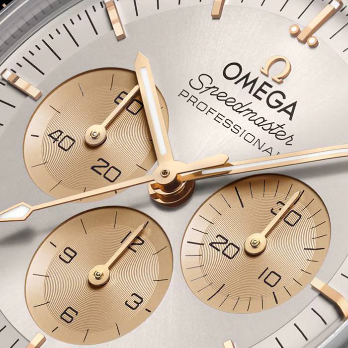 Omega Speedmaster Moonwatch Professional 42mm Montre Homme Or Moonshine O31020425002001 – Image 3