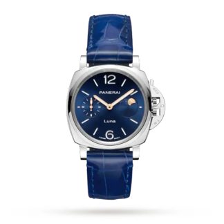 Panerai Luminor Due Luna Moonphase 38mm Montre Femme Bleu PAM01179