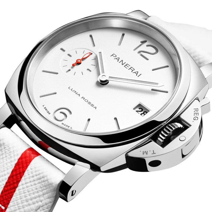 Panerai Luminor Due Luna Rossa 38mm Ladies Watch White PAM01378 – Image 3