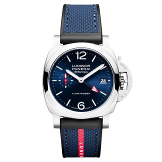 Panerai Luminor Quaranta BiTempo Luna Rossa 40mm Montre Homme Bleu PAM01404