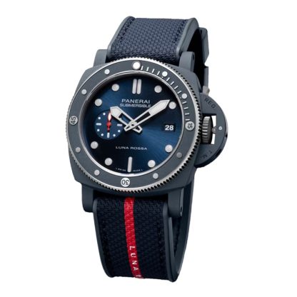 Panerai Submersible QuarantaQuattro Luna Rossa Ti-Ceramitech 44mm Montre Homme Bleu PAM01466 – Image 5
