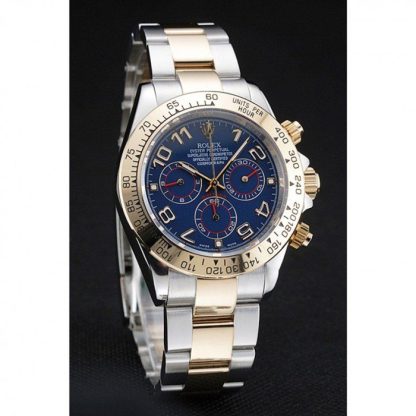 Replica Rolex Cosmograph Daytona Blue Dial Two Tone Stainless Steel Bracelet 1454246 – Image 3