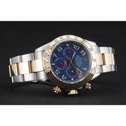 Replica Rolex Cosmograph Daytona Blue Dial Two Tone Stainless Steel Bracelet 1454246 – Image 4