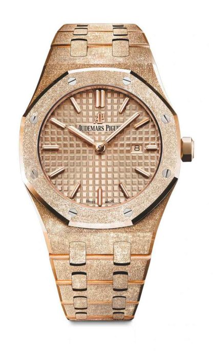 Réplique Audemars Piguet Royal Oak Frosted Gold Quartz Gold 67653OR.GG.1263OR.02