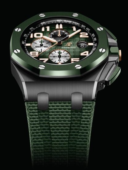 Réplique Audemars Piguet Royal Oak Offshore Chronographe Automatique Vert 26405CE-OO-A056CA-01 – Image 3