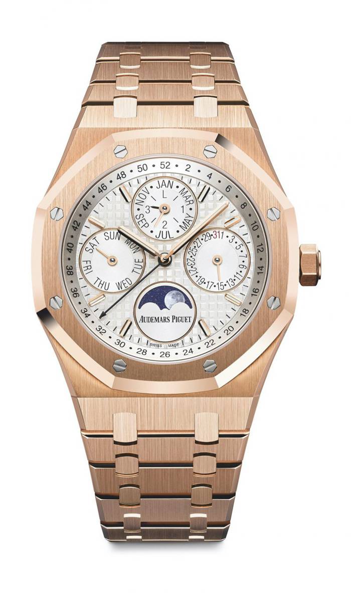 Réplique Audemars Piguet Royal Oak Quantième Perpétuel Argent 26574OR.OO.1220OR.01