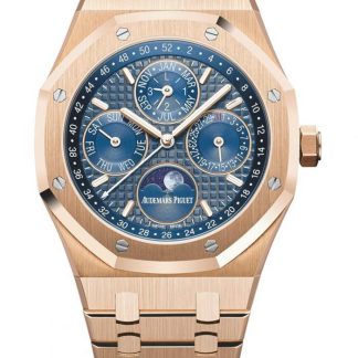 Réplique Audemars Piguet Royal Oak Quantième Perpétuel Bleu 26574OR.OO.1220OR.02