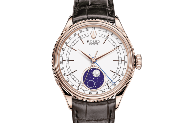 Réplique Rolex Cellini Moonphase 39 mm 18 kt Everose gold polished finish 50535