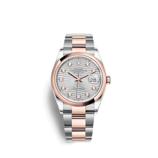 Réplique Rolex Datejust 126201 36mm Argent motif cannelé Oyster