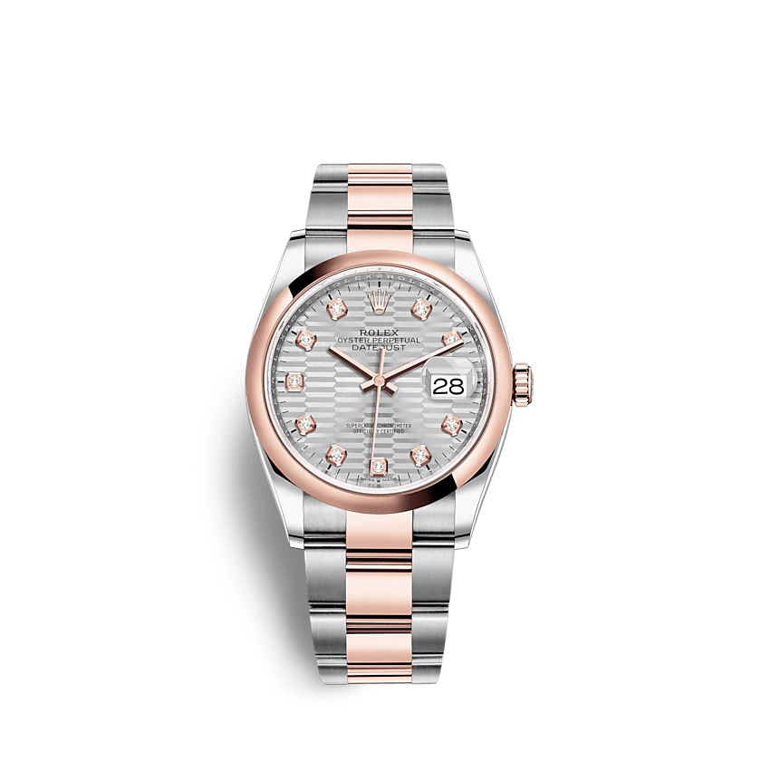 Réplique Rolex Datejust 126201 36mm Argent motif cannelé Oyster