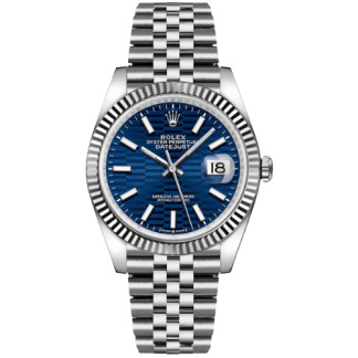 Réplique Rolex Datejust Bleu Cadran Motif cannelé 36mm 126234 Jubilee