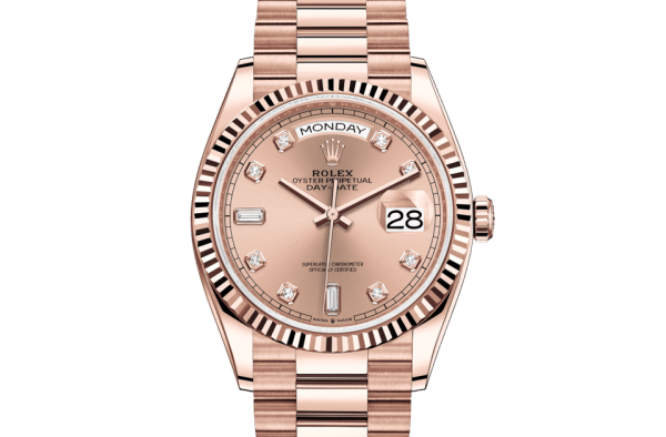 Réplique Rolex Day-Date 36 Oyster 36 mm Or Everose 128235