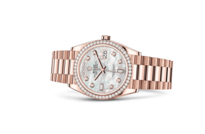 Réplique Rolex Day-Date 36 Oyster 36 mm Or Everose et diamants 128345RBR – Image 2