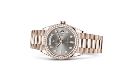 Réplique Rolex Day-Date 36 Oyster 36 mm Or Everose et diamants 128345RBR – Image 2
