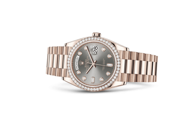 Réplique Rolex Day-Date 36 Oyster 36 mm Or Everose et diamants 128345RBR – Image 2