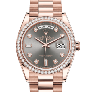 Réplique Rolex Day-Date 36 Oyster 36 mm Or Everose et diamants 128345RBR