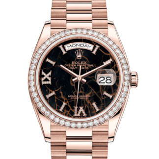 Réplique Rolex Day-Date 36 Oyster 36 mm Or Everose et diamants 128345RBR