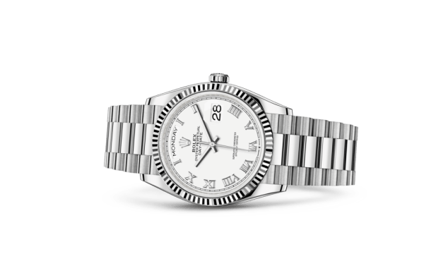 Réplique Rolex Day-Date 36 Oyster 36 mm or blanc 128239 – Image 2