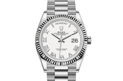 Réplique Rolex Day-Date 36 Oyster 36 mm or blanc 128239