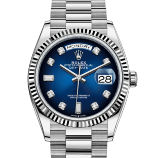 Réplique Rolex Day-Date 36 Oyster 36 mm or blanc 128239