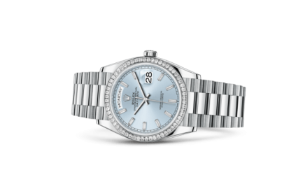 Réplique Rolex Day-Date 36 Oyster 36 mm platine et diamants 128396TBR – Image 2