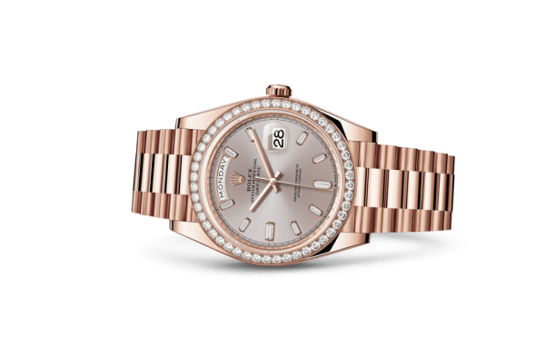 Réplique Rolex Day-Date 40 Oyster 40 mm Or Everose et diamants 228345RBR – Image 2
