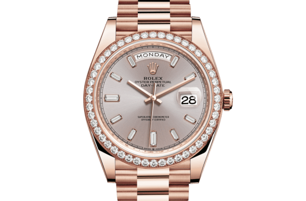 Réplique Rolex Day-Date 40 Oyster 40 mm Or Everose et diamants 228345RBR