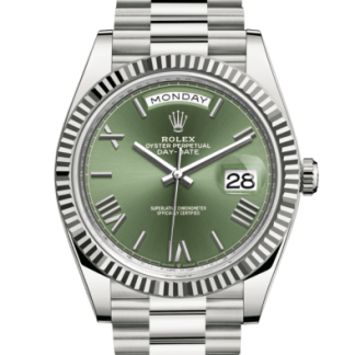 Réplique Rolex Day-Date 40 Oyster 40 mm or blanc 228239