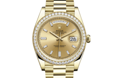 Réplique Rolex Day-Date 40 Oyster 40 mm or jaune et diamants 228348RBR