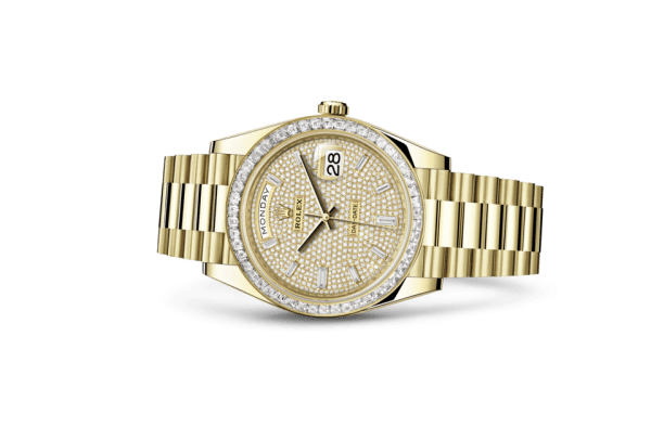 Réplique Rolex Day-Date 40 Oyster 40 mm or jaune et diamants 228398TBR – Image 2
