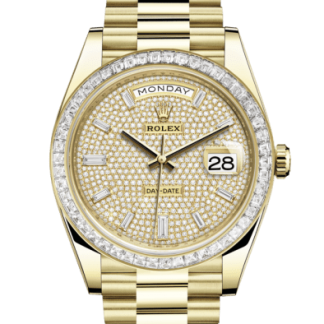 Réplique Rolex Day-Date 40 Oyster 40 mm or jaune et diamants 228398TBR