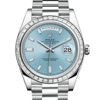 Réplique Rolex Day-Date 40 Oyster 40 mm platine et diamants 228396TBR