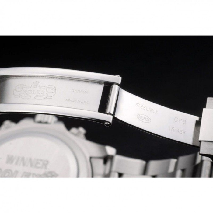 Réplique Rolex Daytona Cosmograph Lunette Cristaux Arc-en-ciel Bracelet Acier Noir 80250 – Image 7