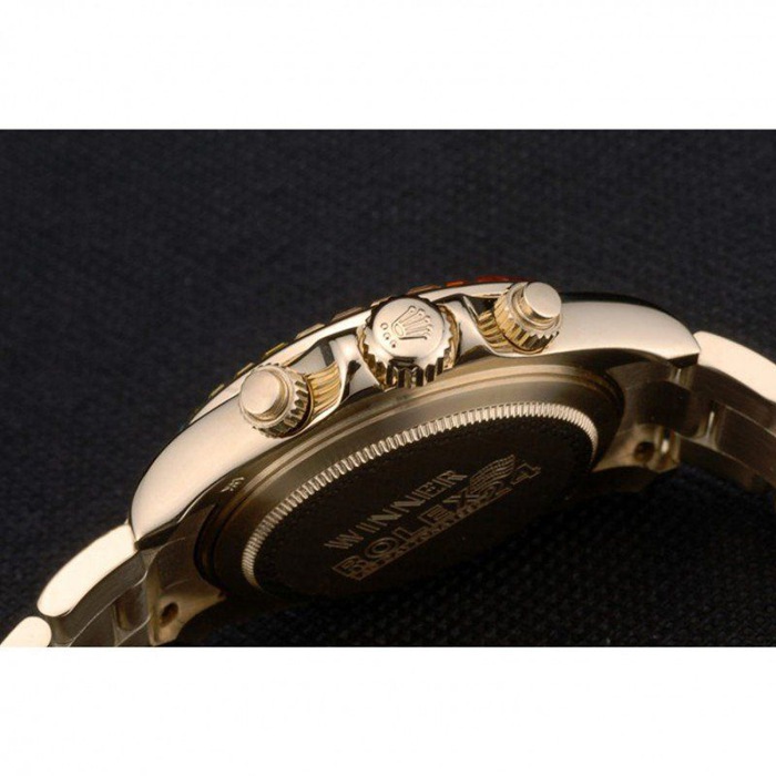 Réplique Rolex Daytona Cosmograph Lunette cristaux arc-en-ciel Bracelet or rose Cadran noir 80251 – Image 9