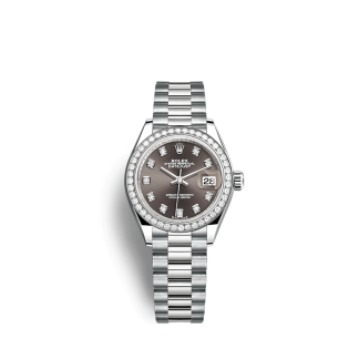 Réplique Rolex Lady-Datejust 279139RBR 28mm Gris foncé
