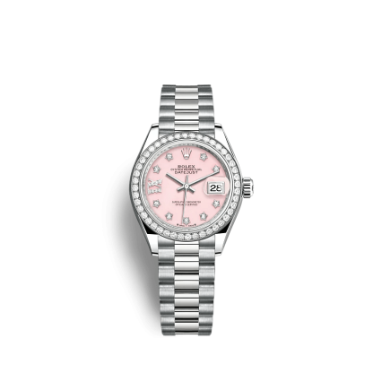 Réplique Rolex Lady-Datejust 279139RBR 28mm Pink opal