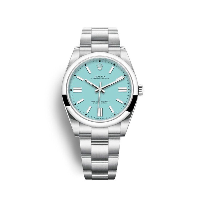 Réplique Rolex Oyster Perpetual 41mm Bleu turquoise