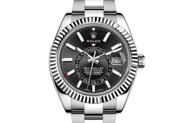 Réplique Rolex Sky-Dweller Oyster 42 mm Oystersteel et or blanc 326934
