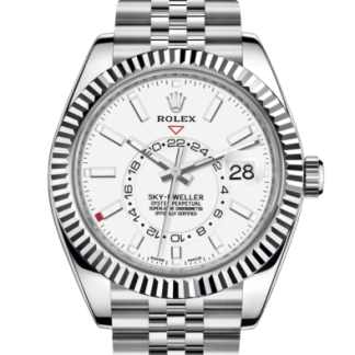 Réplique Rolex Sky-Dweller Oyster 42 mm Oystersteel et or blanc 326934