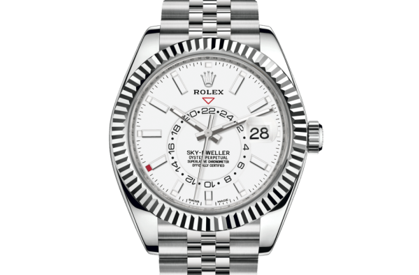 Réplique Rolex Sky-Dweller Oyster 42 mm Oystersteel et or blanc 326934