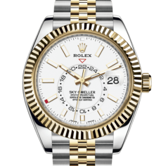 Réplique Rolex Sky-Dweller Oyster 42 mm Oystersteel et or jaune 326933