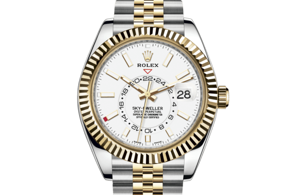 Réplique Rolex Sky-Dweller Oyster 42 mm Oystersteel et or jaune 326933