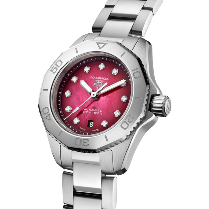 TAG Heuer Aquaracer Professional 200 Date 30mm Ladies Watch Red WBP2414.BA0622 – Image 2