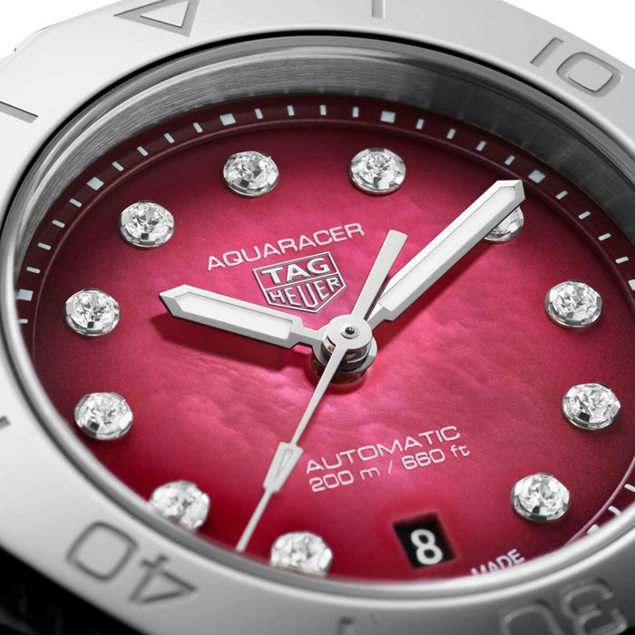 TAG Heuer Aquaracer Professional 200 Date 30mm Ladies Watch Red WBP2414.BA0622 – Image 3